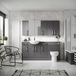 Hudson Reed 500x355mm Gloss Grey Full Depth Drawer Line Unit