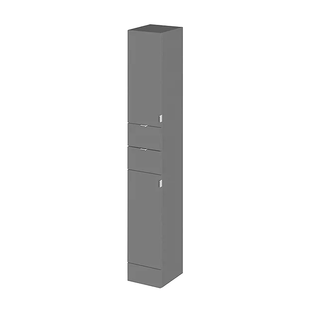 Hudson Reed 300x355mm Tall Gloss Grey Full Depth Tower Unit 4 Hudson Reed 300x355mm Tall Gloss Grey Full Depth Tower Unit - Image 2