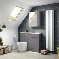 Hudson Reed 400x255mm Gloss Grey Compact Base Unit -Duravit Bathroom Shop off983 d2