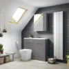 Hudson Reed 1250mm Gloss Grey Plinth -Duravit Bathroom Shop off991 d1