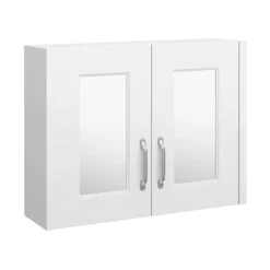 York Traditional White Ash 2 Door Mirror Cabinet (800 X 162mm) -Duravit Bathroom Shop olf115 l
