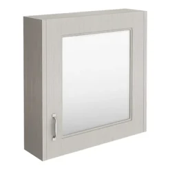 York Grey Bathroom Cabinet With Mirror - 600mm -Duravit Bathroom Shop olf213 l1