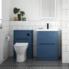 Nuie Elbe Satin Blue 600mm Floor Standing 2-Drawer Vanity Unit