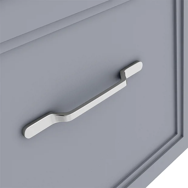 Period Bathroom Co. Wall Hung Vanity - Matt Grey - 500mm 1 Drawer With Chrome Handle 3 Period Bathroom Co. Wall Hung Vanity - Matt Grey - 500mm 1 Drawer With Chrome Handle