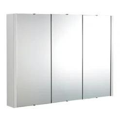 Nuie Minimalist 3-Door Bathroom Mirror Cabinet (Width 900mm)