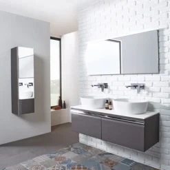 Roper Rhodes Pursuit Wall Hung Countertop Vanity Unit - Gloss White - 1200mm Solid Worktop