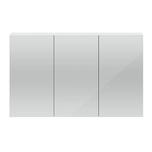 Hudson Reed 1350mm White Gloss 3 Door Mirror Cabinet 3 Hudson Reed 1350mm White Gloss 3 Door Mirror Cabinet