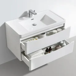 Monza White Ash 900mm Wide Wall Mounted Vanity Unit 10 Monza White Ash 900mm Wide Wall Mounted Vanity Unit -Duravit Bathroom Shop rondawhiteash900mmwidewallmountedvanityunitd2