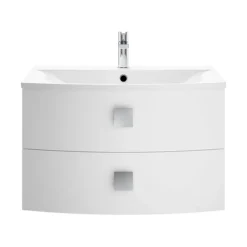 Hudson Reed Sarenna 700mm Wall Hung Cabinet & Basin - Moon White