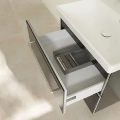 Villeroy & Boch Villeroy And Boch Avento Crystal Black 650mm Wall Hung 2-Drawer Vanity Unit