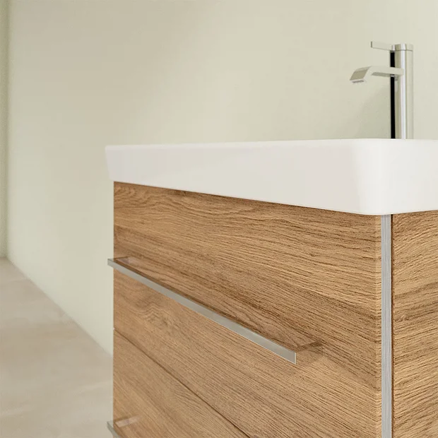 Villeroy & Boch Villeroy And Boch Avento Oak Kansas 600mm Wall Hung 2-Drawer Vanity Unit 8 Villeroy & Boch Villeroy And Boch Avento Oak Kansas 600mm Wall Hung 2-Drawer Vanity Unit - Image 6