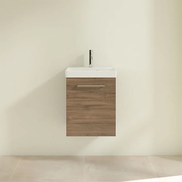 Villeroy & Boch Villeroy And Boch Avento Arizona Oak 450mm Wall Hung 1-Door Vanity Unit 6 Villeroy & Boch Villeroy And Boch Avento Arizona Oak 450mm Wall Hung 1-Door Vanity Unit - Image 4
