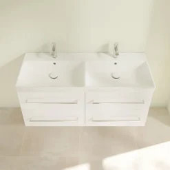 Villeroy & Boch Villeroy And Boch Avento Double Vanity Unit 1180mm - Crystal White -Duravit Bathroom Shop save29b401 d3
