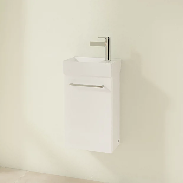 Villeroy & Boch Villeroy And Boch Avento Crystal White 360mm Wall Hung Vanity Unit With Left Bowl Basin 5 Villeroy & Boch Villeroy And Boch Avento Crystal White 360mm Wall Hung Vanity Unit With Left Bowl Basin - Image 3
