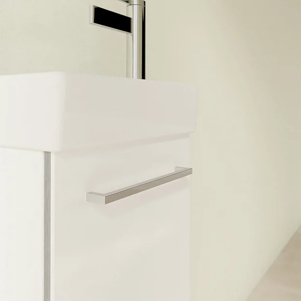 Villeroy & Boch Villeroy And Boch Avento Crystal White 360mm Wall Hung Vanity Unit With Left Bowl Basin 3 Villeroy & Boch Villeroy And Boch Avento Crystal White 360mm Wall Hung Vanity Unit With Left Bowl Basin