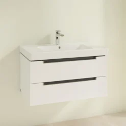 Villeroy & Boch Villeroy And Boch Subway 2.0 Glossy White 800mm Wall Hung 2-Drawer Vanity Unit -Duravit Bathroom Shop sb2gw800 d1