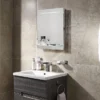 Sensio Nyla LED Mirror With Integrated Glass Shelf, Demister Pad & Shaving Socket -Duravit Bathroom Shop se30566c01 d1