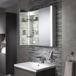Sensio Aspen Diffused Double LED Mirror Cabinet With Shaving Socket -Duravit Bathroom Shop se30816c0 d1