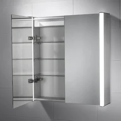 Sensio Aspen Diffused Double LED Mirror Cabinet With Shaving Socket