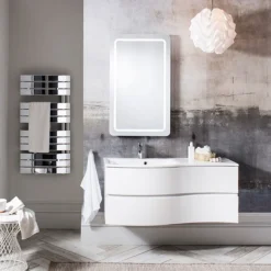 Crosswater - Svelte Two Drawer Vanity Unit & Basin - White Gloss -Duravit Bathroom Shop se60wg d2