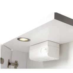 Croydex Shire 2 Door Mirror Cabinet With Light & Shaver Socket - White -Duravit Bathroom Shop shiremirrorcabverylargealt