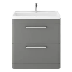 Hudson Reed Solar 800mm Floor Standing Cabinet & Basin - Cool Grey -Duravit Bathroom Shop sol203 l