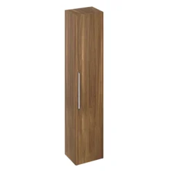 Britton Shoreditch Wall-Hung Tall Cabinet With Chrome Handle - Caramel