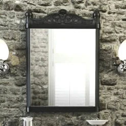 Burlington Georgian Mirror With Black Aluminium Frame