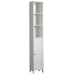 Tongue And Groove Tall Storage Unit - White -Duravit Bathroom Shop tg108md3