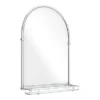 Chatsworth Traditional 700 X 490mm Arched Mirror With Glass Shelf - Chrome -Duravit Bathroom Shop tmcs02 detail1
