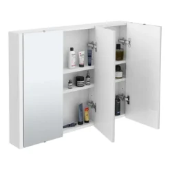 Toreno 3-Door Mirror Cabinet (Minimalist White - 900mm Wide) -Duravit Bathroom Shop turin3doormirrorcabinet lrg