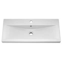 Hudson Reed Urban Satin White 800mm Floor Standing 2-Door/Drawer Vanity Unit