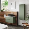 Hudson Reed Urban Satin Green Wall Hung Tall Unit -Duravit Bathroom Shop urb862 d1