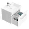 Valencia 600 Gloss White Minimalist Wall Hung Vanity Unit With Chrome Handle -Duravit Bathroom Shop v6wwhch d5