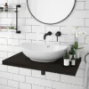 Venice Floating Basin Shelf (Dark Oak - 800mm Wide)