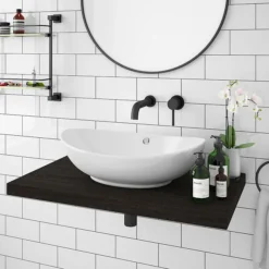 Venice Floating Basin Shelf (Dark Oak - 800mm Wide)