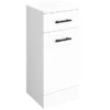 Venice 350x300mm Gloss White Laundry Basket With Matt Black Handles -Duravit Bathroom Shop vb153 detail3