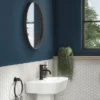 Venice Black Frame 600mm Round Mirror -Duravit Bathroom Shop venbf60 d3