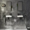 Venice Black 300 X 600mm Mirror With Open Shelves -Duravit Bathroom Shop venmir3060 d4 348295