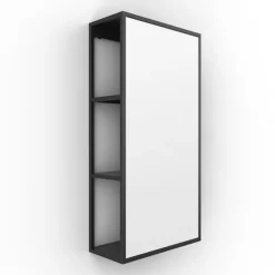 Venice Black 300 X 600mm Mirror With Open Shelves -Duravit Bathroom Shop venmir3060 n