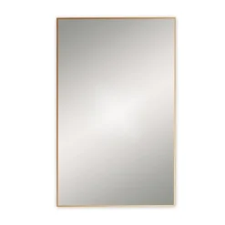 Venice Brushed Brass 500 X 800mm Rectangular Mirror -Duravit Bathroom Shop venr5080bra l