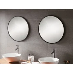 Venice Black 800mm Round Mirror -Duravit Bathroom Shop venr60blk d2