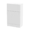Venice Fluted 500mm White WC Unit -Duravit Bathroom Shop vf50wcw l