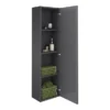 Apollo2 400mm Gloss Grey Tall Wall Hung Unit W. Matt Black Handle -Duravit Bathroom Shop vma460mb d2