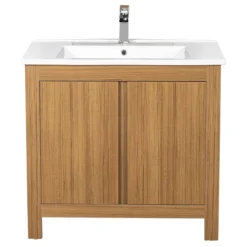 Valencia Naturale Oak Effect Vanity Unit - 850mm Wide 9 Valencia Naturale Oak Effect Vanity Unit - 850mm Wide -Duravit Bathroom Shop vnat85oak d1