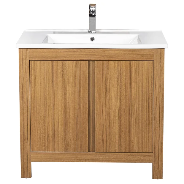 Valencia Naturale Oak Effect Vanity Unit - 850mm Wide 5 Valencia Naturale Oak Effect Vanity Unit - 850mm Wide - Image 3
