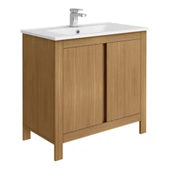 Valencia Naturale Oak Effect Vanity Unit - 850mm Wide