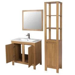 Valencia Naturale Oak Effect Tall Unit -Duravit Bathroom Shop vnattb d2