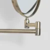 Venice Antique Brass 5x Magnifying Cosmetic Mirror With Curved Wall Plate -Duravit Bathroom Shop vncmcuab d2