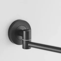 Venice Matt Black 5x Magnifying Cosmetic Mirror With Round Wall Plate -Duravit Bathroom Shop vncmrnmb d3